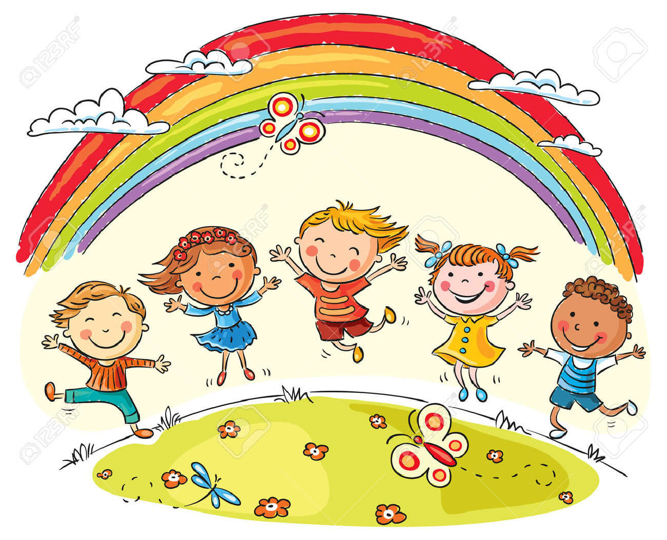 35233096-Kids-jumping-with-joy-on-a-hill